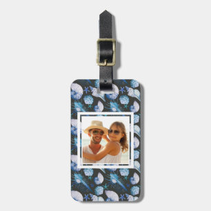 Custom Photo Corals With Shells Pattern Luggage Tag