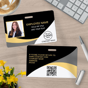 Custom photo corporate employee name tags ID badge