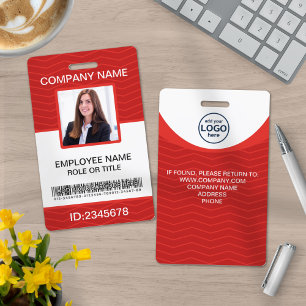 Custom photo corporate employee name tags ID badge