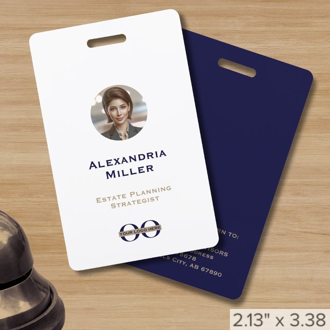 Custom Photo Corporate Logo Staff Identification  ID Badge (Creator Uploaded)