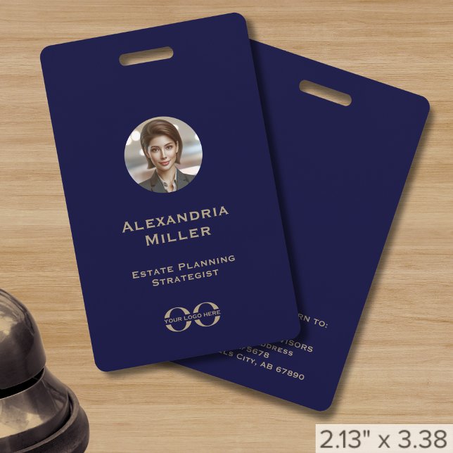 Custom Photo Corporate Logo Staff Identification  ID Badge (Creator Uploaded)