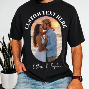 Custom Photo Couple and Text Valentine's Day Gifts Tri-Blend Shirt
