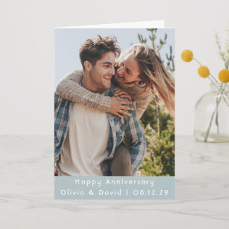 Custom Photo Couple Anniversary Folded Card