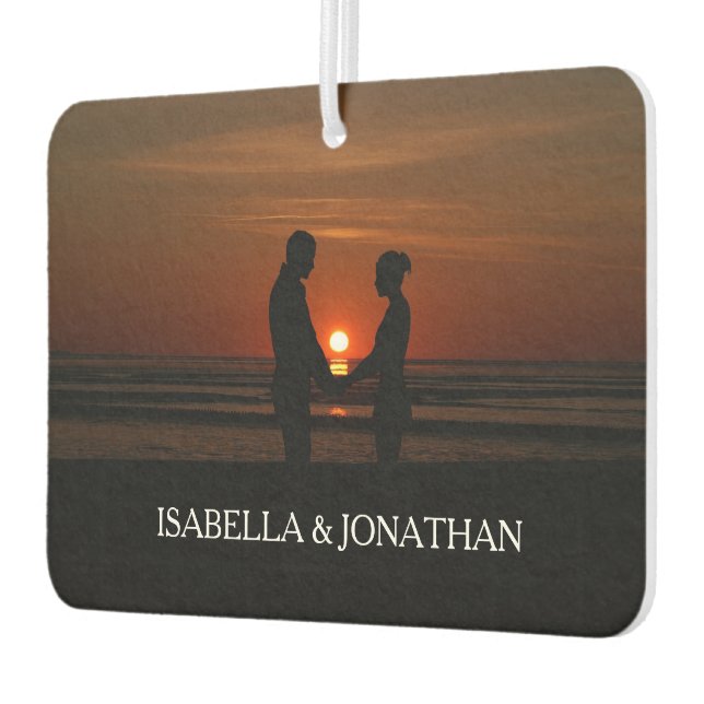 Custom Photo Couple Car Air Freshener (Left)