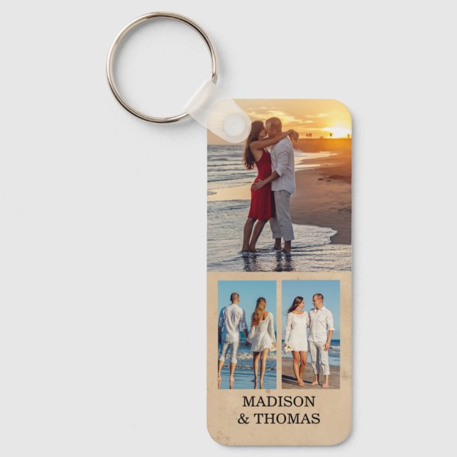Custom Photo Couple  Key Ring (Front)