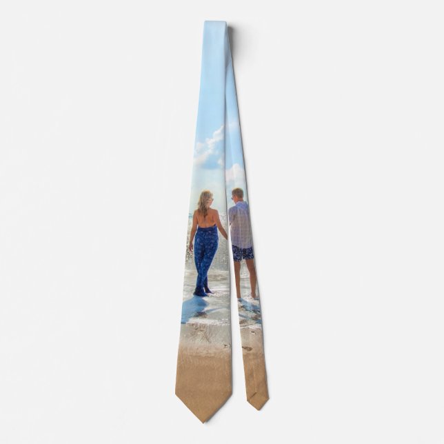 Custom Photo Couple Love Neck Tie Your Own Design (Front)