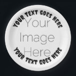 custom photo create your own Halloween Paper Plate<br><div class="desc">Custom create your own Photo Personalised Halloween paper party plate Upload a photo, and easily create your personalised paper plate. with your text of Halloween creepy scary goth monster style. Create your own personalized Halloween party plate featuring your custom photo and a spooky Halloween-themed font! Perfect for haunted house parties,...</div>