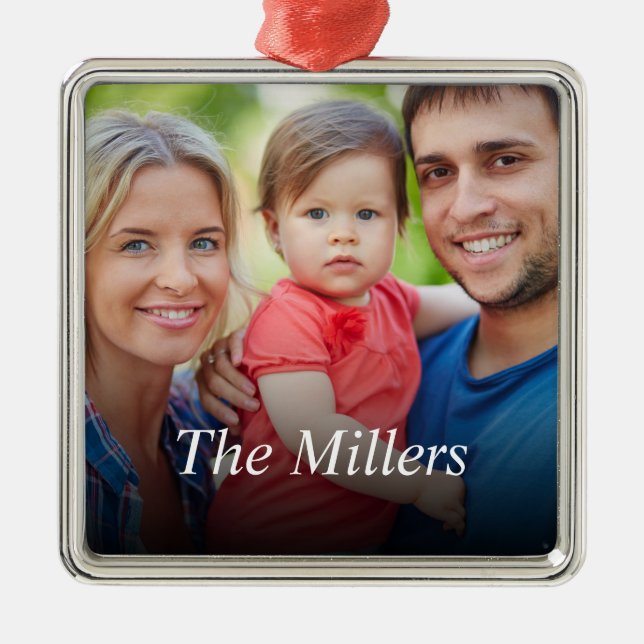Custom Photo Create Your Own Metal Tree Decoration (Front)