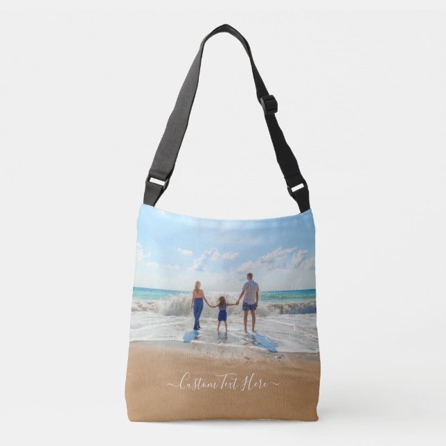 Custom Photo Crossbody Bag Your Photos and Text (Front)