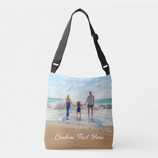 Custom Photo Crossbody Bag Your Photos and Text (Front)