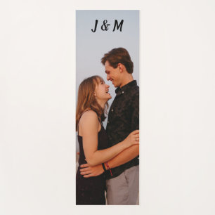 Custom Photo Custom Couple Monogram name Initials Yoga Mat