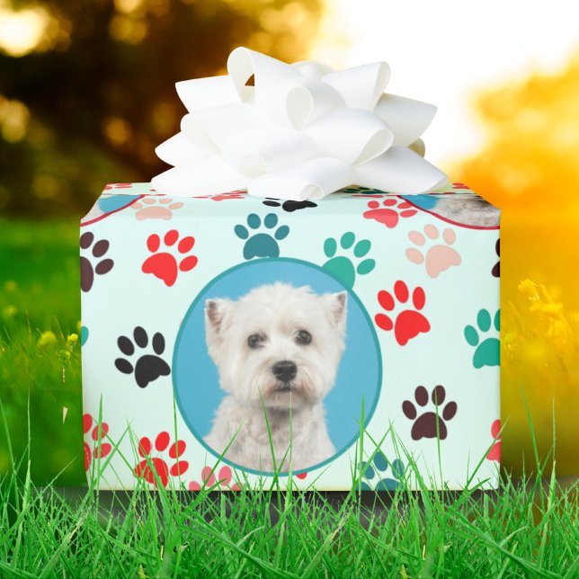 Custom Photo Custom Logo Dog Lover Cat Lover Pet Wrapping Paper (Creator Uploaded)