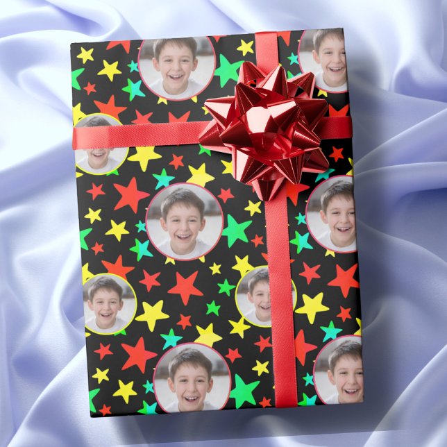 Custom Photo Custom Logo Stars Create Your Own Wrapping Paper (Creator Uploaded)