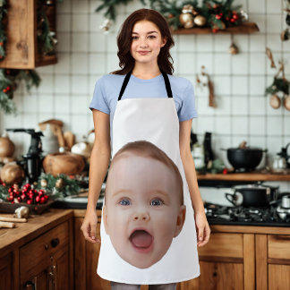 Custom Photo, Custom Photo Face Apron