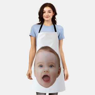 Custom Photo, Custom Photo Face Apron