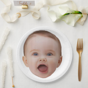 Custom Photo, Custom Photo Face Paper Plate