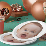 Custom Photo, Custom Photo Face Paper Plate<br><div class="desc">Custom Baby Face</div>