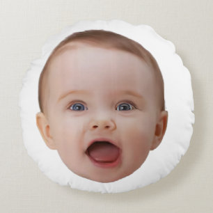 Custom Photo, Custom Photo Face Round Cushion