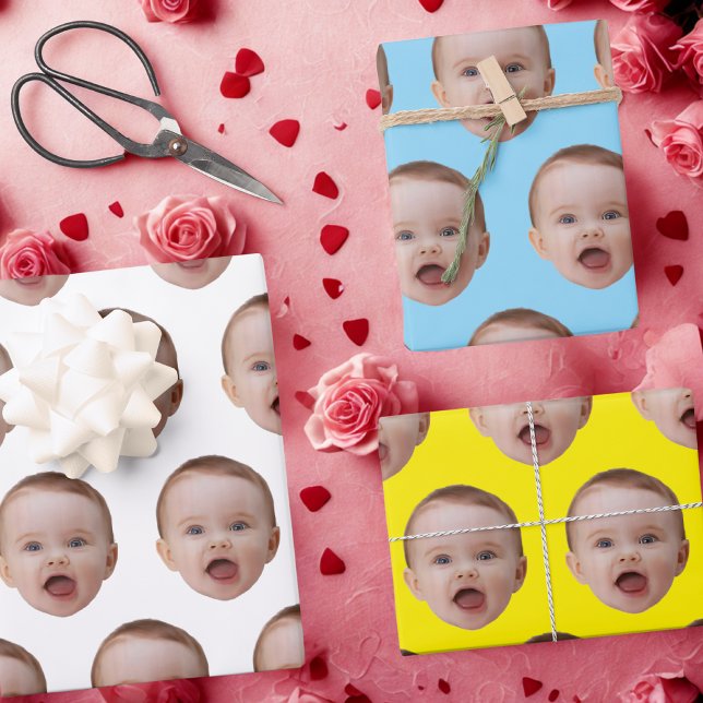 Custom Photo, Custom Photo Face Wrapping Paper Sheet (Creator Uploaded)