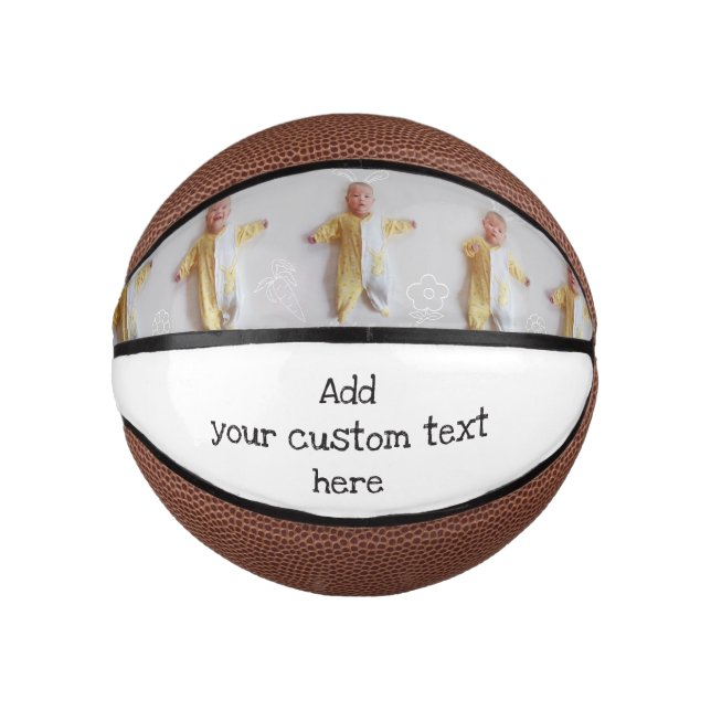 Custom Photo Customise Your Own Upload Picture Mini Basketball (Front)
