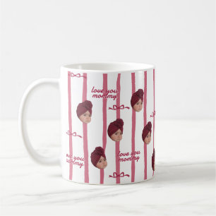 Custom Photo Cute Bow Pattern Mug for Father's Day
