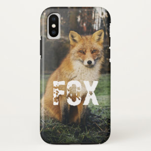 Custom photo cute Fox animal adorable nature chic  iPhone X Case