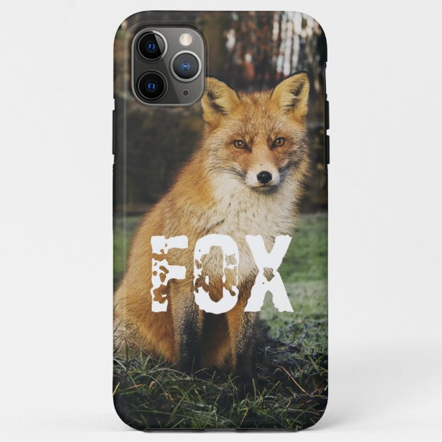 Custom photo cute Fox animal adorable nature chic Case-Mate iPhone Case (Back)