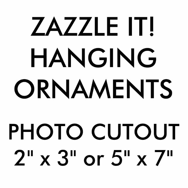 Custom Photo Cutout Christmas Hanging Ornament (Front)