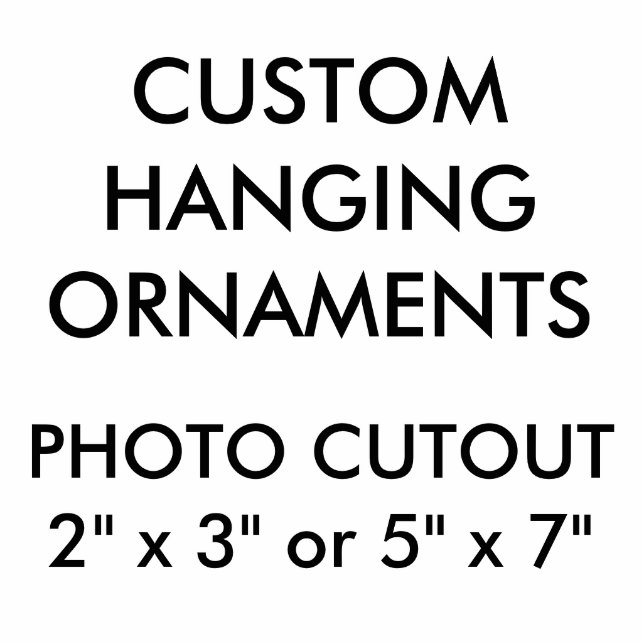 Custom Photo Cutout Christmas Hanging Ornament (Front)