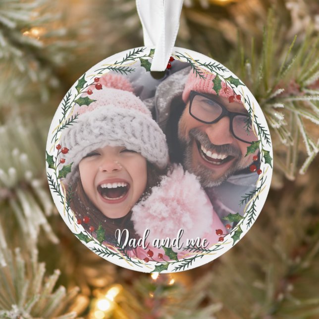 Custom Photo | Dad and Me Gift | Memory Christmas Ornament (Tree)