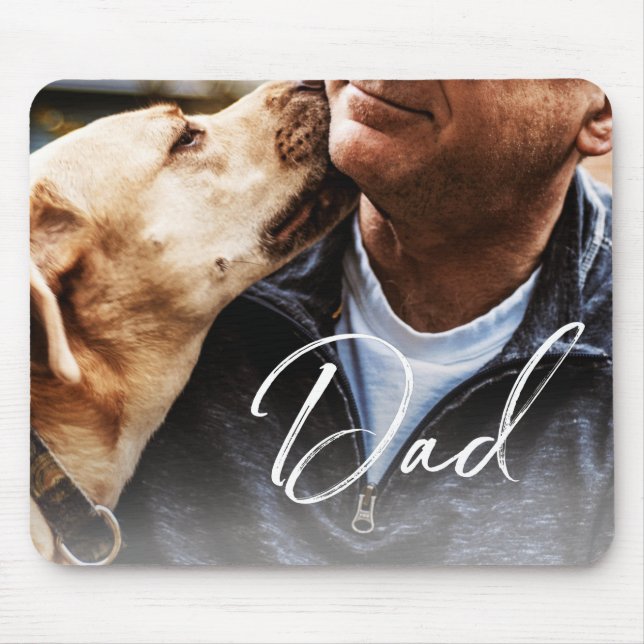 Custom Photo Dad Typography   Mouse Mat (Front)