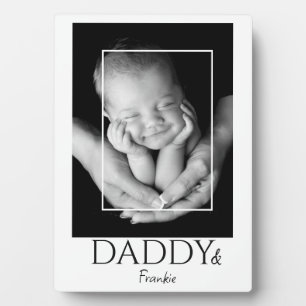 Custom Photo Daddy & Kid Name Father's Day Gift Plaque