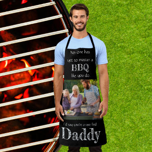 Custom photo daddy quote script fathers day gift  apron