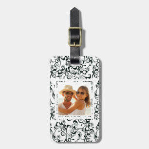 Custom Photo Damask Luggage Tag