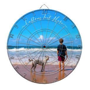 Custom Photo Dart Board with Text