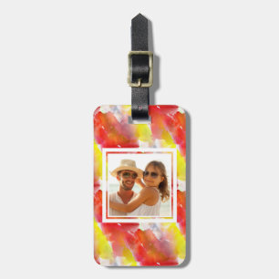 Custom Photo Design texture watercolor background Luggage Tag