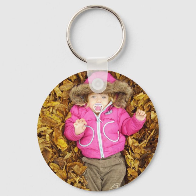 Custom Photo Design Your Own Online Upload Picture Key Ring (Front)