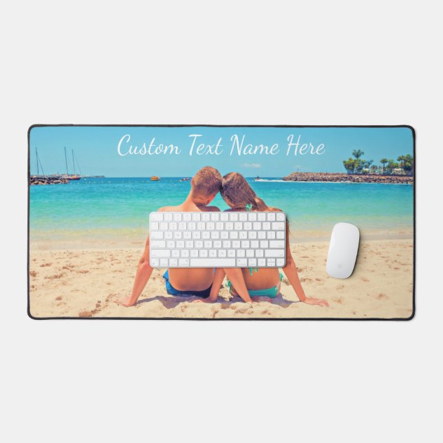 Custom Photo Desk Mat with Your Photos and Text (Keyboard & Mouse)