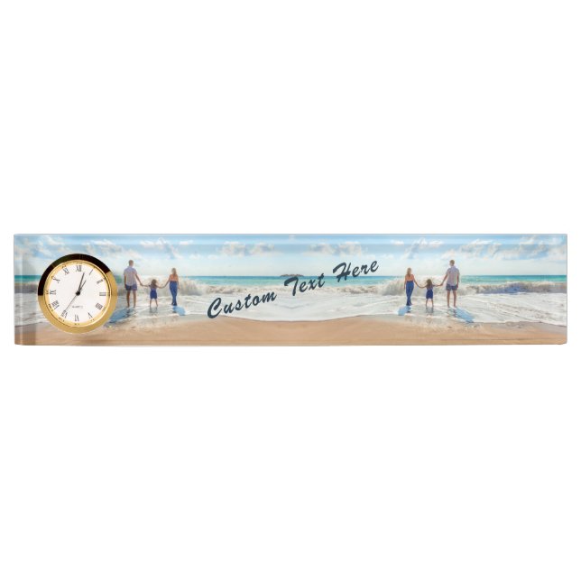 Custom Photo Desk Plate Gift with Text (Front)