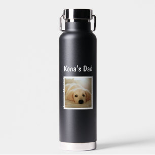 Custom Photo Dog Dad Pet Lover Mum Funny Cute Gift Water Bottle