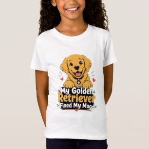 Custom Photo Dog Golden Retriever Fixed My Mood T-Shirt