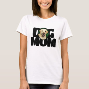 Custom Photo Dog Mum Typography T-Shirt