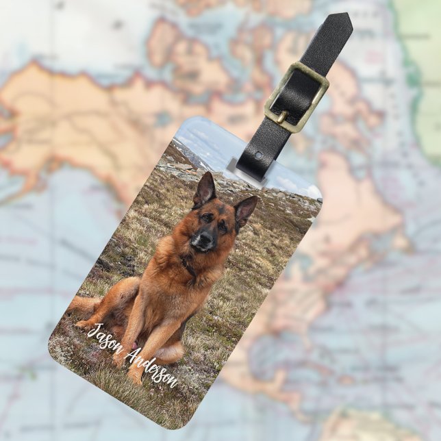 Custom photo dog pet luggage tag (Creator Uploaded)