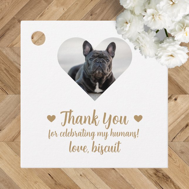 Custom Photo Dog Wedding Favour Tags (Creator Uploaded)