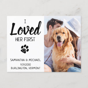 Custom Photo Dog Wedding Save The Date Announcement Postcard