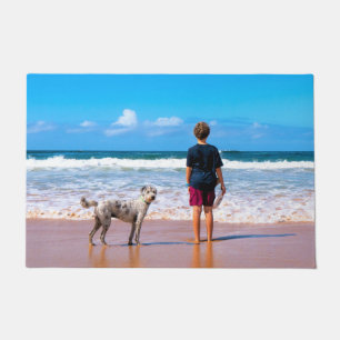 Custom Photo Doormat Your Design - I Love My Pet