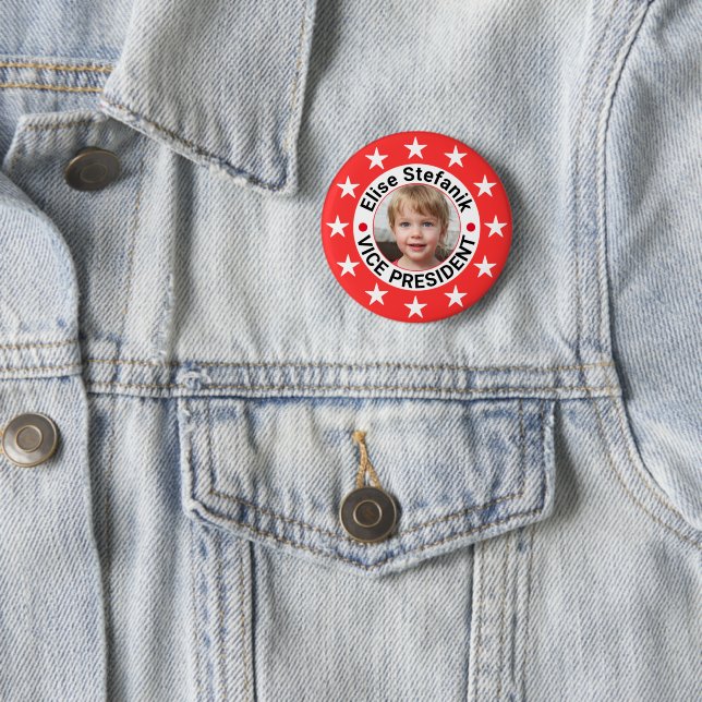 Custom Photo Election 2024 Republican Candidate 6 Cm Round Badge (In Situ)