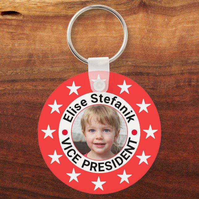 Custom Photo Election 2024 Republican Candidate Key Ring (Back)