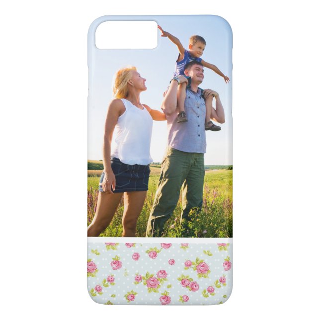 Custom Photo Elegant pink roses 4 Case-Mate iPhone Case (Back)