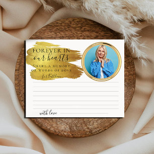 Custom Photo Elegant Share a Memory Funeral Card